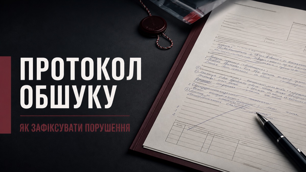 Протокол обшуку: як зафіксувати порушення і не втратити докази для захисту
