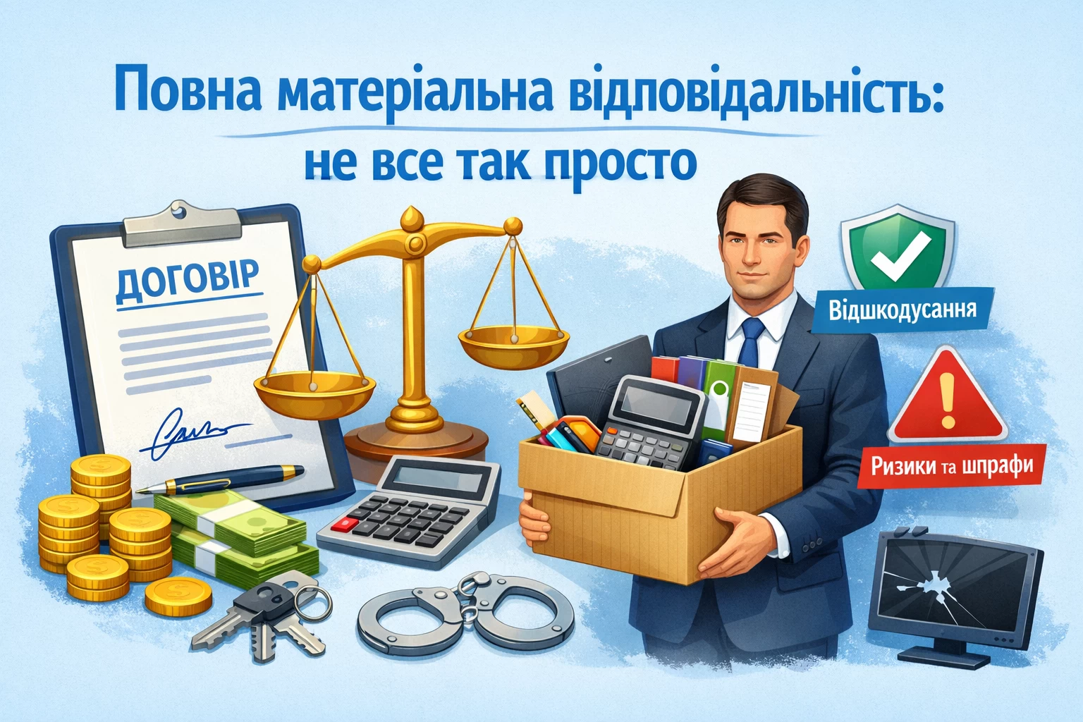 Матеріальна відповідальність працівників у 2026 році: від середнього заробітку до повного розміру шкоди