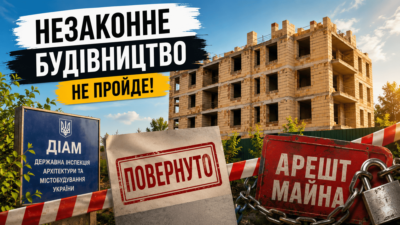 Невдала спроба забудовника ввести в експлуатацію будинок СС1 на 4 поверхи та 45 кімнат: ДІАМ повернула декларацію через кримінальний арешт майна 
