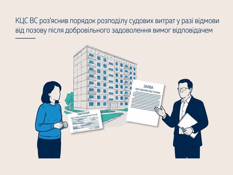 КЦС ВС роз’яснив порядок розподілу судових витрат у разі відмови від позову після добровільного задоволення вимог відповідачем 