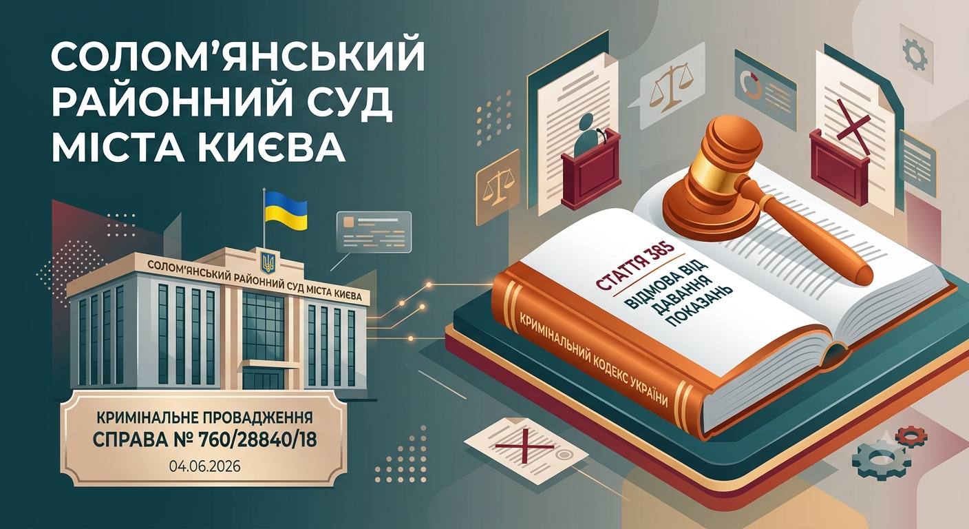 Раритетне! Свідку у кримінальному провадженні було інкриміновано обвинувачення за ст. 385 КК України, тобто за відмову від дачі показань (Солом`янський районний суд м. Києва №760/28840/18 від 04.06.2026 р.)