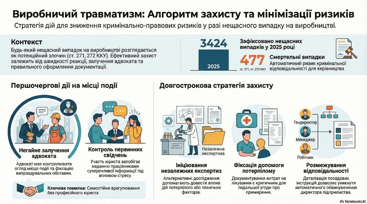 Виробничий травматизм кримінально-правові наслідки для керівника