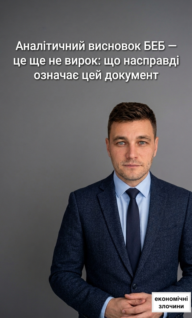 Аналiтичний висновок БЕБ - це ще не вирок