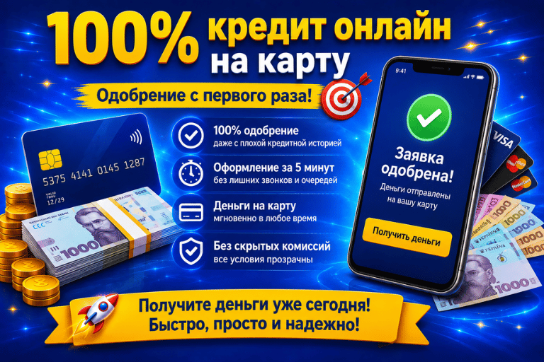 100-процентный кредит онлайн на карту