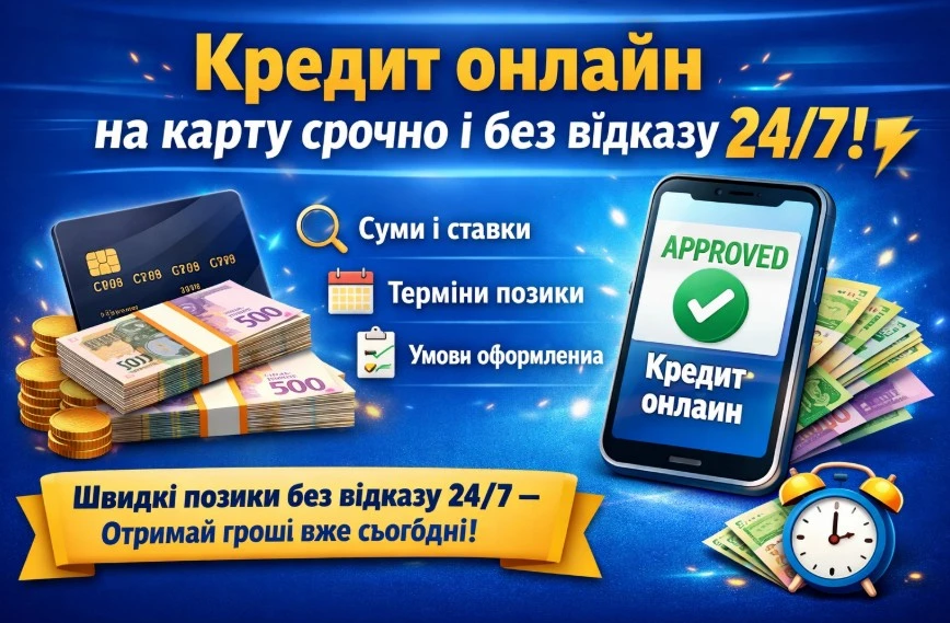 кредит онлайн на карту срочно и без отказа 24/7