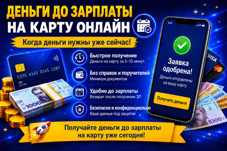 взять деньги до ЗП на карту