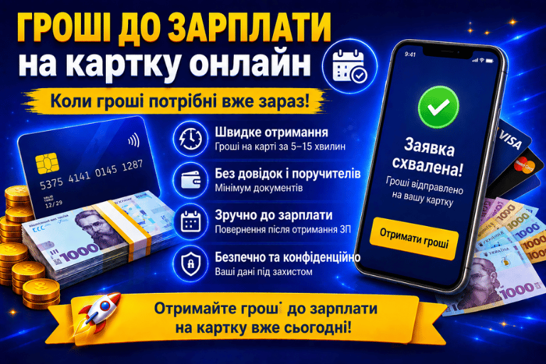 взяти гроші до ЗП на карту