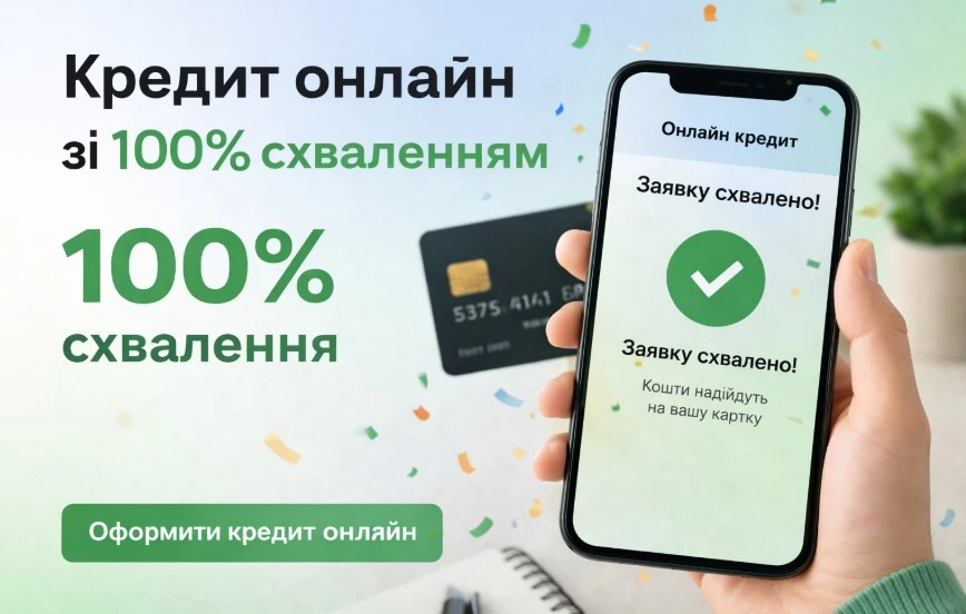 100 відсотковий кредит онлайн на карту