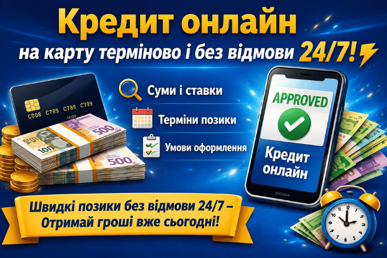 кредиту онлайн на карту срочно і без відказу 24/7
